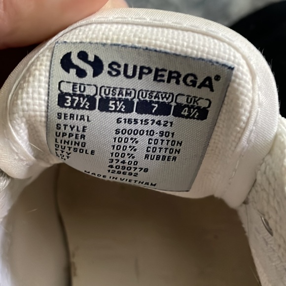 Superga Cotu Classic White 37.5 euro - Picture 8 of 8